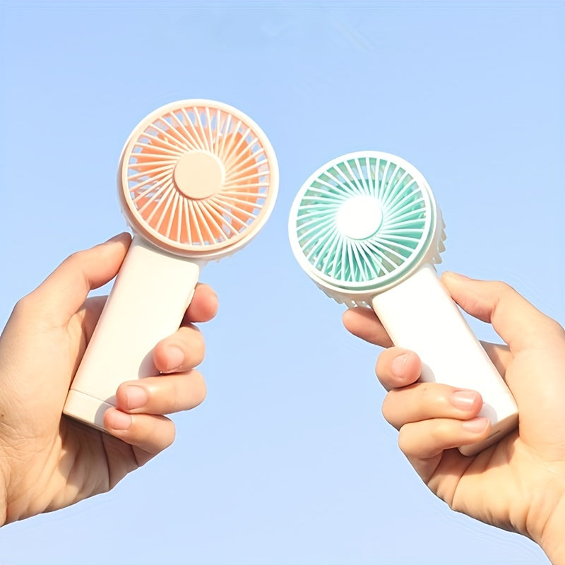 Mini Handheld Fan USB Rechargeable Small Personal Fan with Light