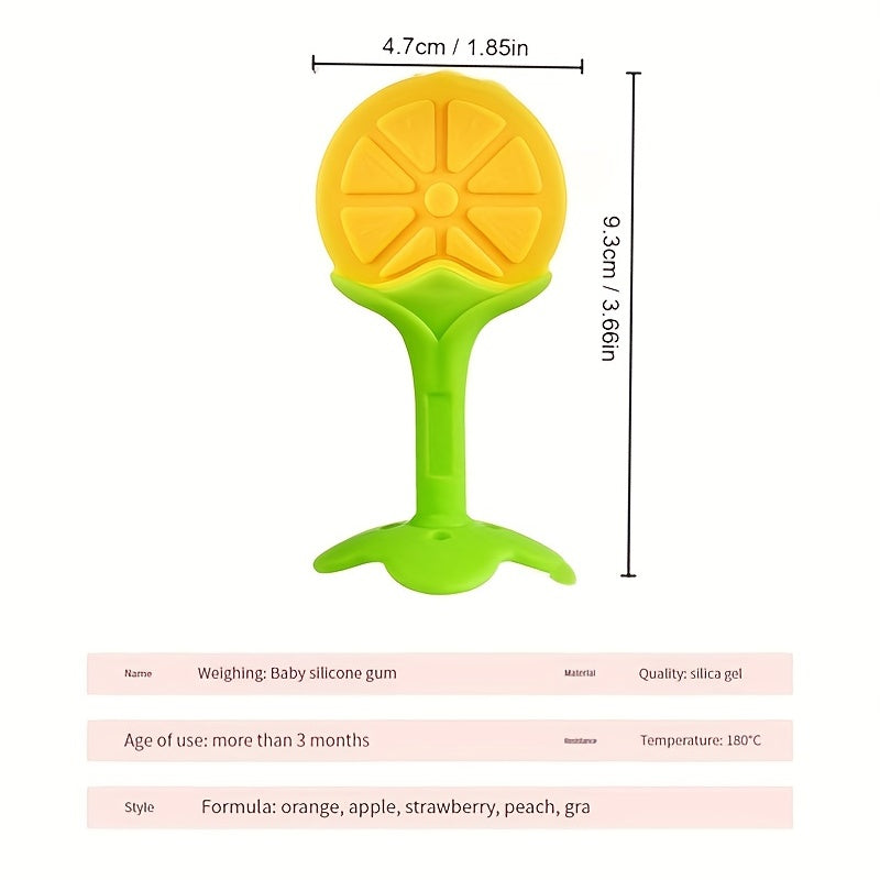 Silicone Baby Teether Fruit Shape Newborn Molar Stick