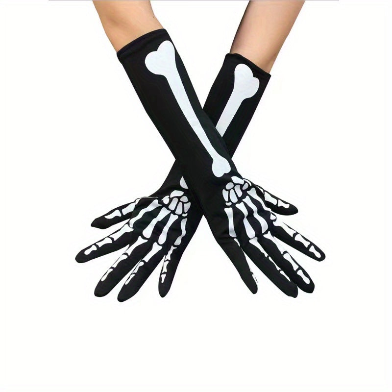 Halloween Skeleton Gloves Luminous Stockings Prom Party Costumes