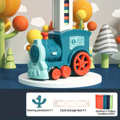 Domino Train Toy Set Automatic Domino Building And Stacking Toys