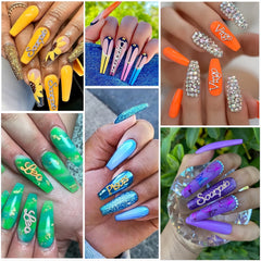 Nail Charms Nail Glitter Sequins Nail Decals With Twelve Constellation Letter