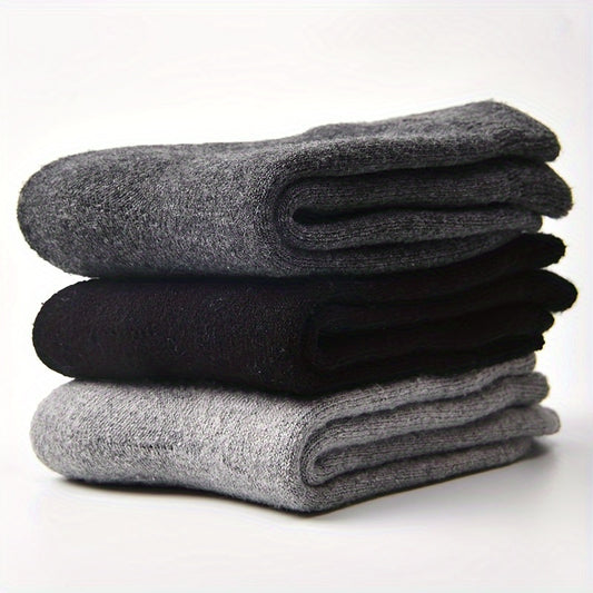 Men's Wool Hiking Socks Soft Comfortable Winter Warm Cozy Crew Socks
