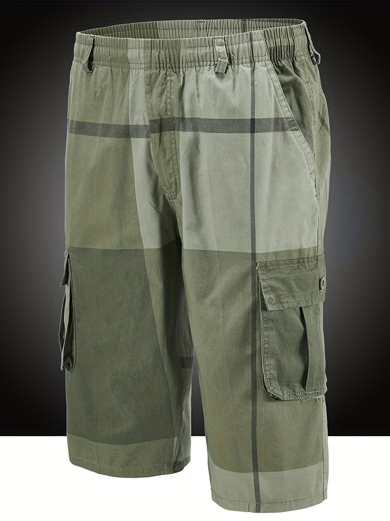 Men's Cotton Cargo Shorts with Drawstring Waist