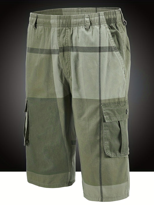 Men's Cotton Cargo Shorts with Drawstring Waist