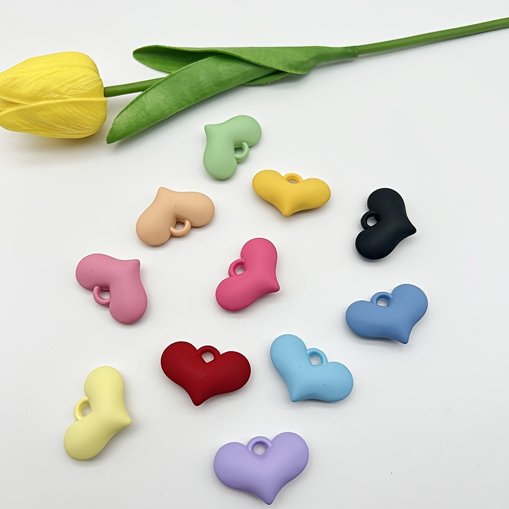 Acrylic Lacquer Heart Necklace Earrings Bag Decoration