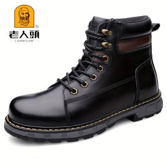 LAORENTOU Men's Leather Oxford Waterproof Ankle Boots