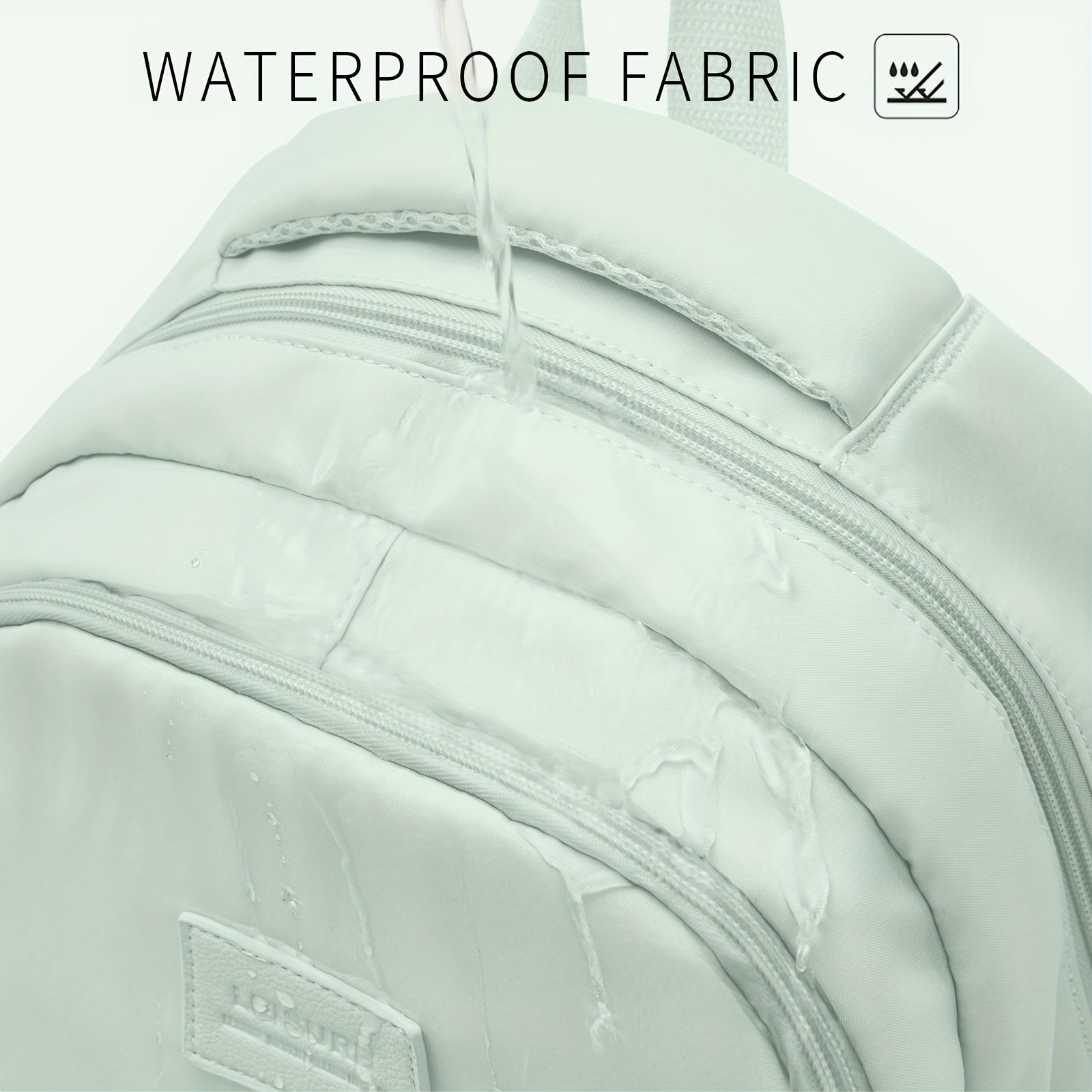 Preppy Zipper Storage Backpack All Match Daypack Travel Bag