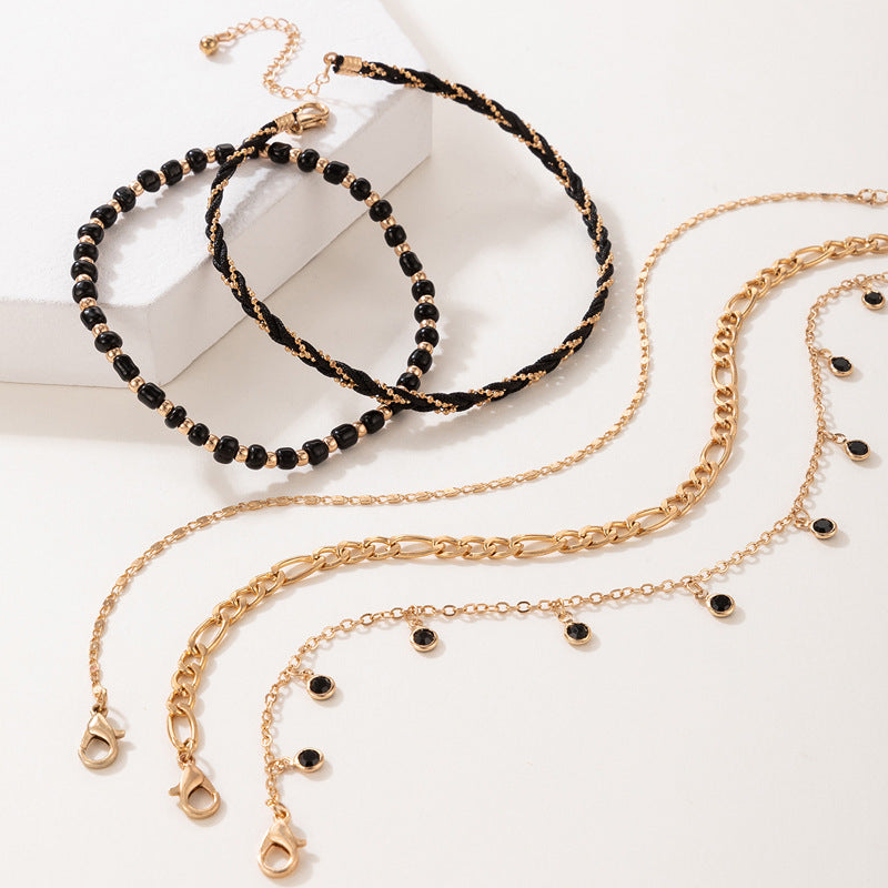 Bohemian Anklet Bracelet Set