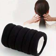 5pcs Seamless Rubber Band Style Solid Hair Tie Ponytail Hair Rope