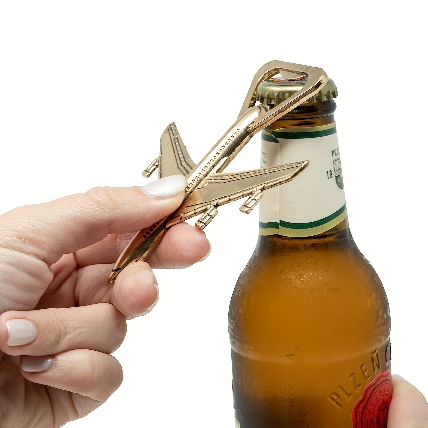 Metal Airplane Bottle Opener for Veteran Pilots - Perfect Aviation Decor