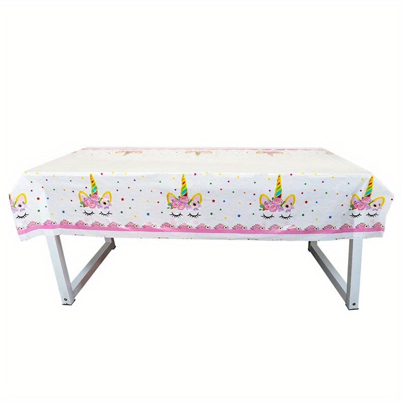 Unicorn Tablecloth & 10 Treat Bags Party Supplies
