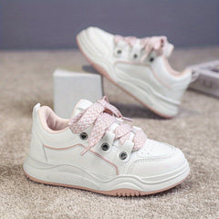 Boys Lace-up Platform Skate Shoes Breathable Anti-skid Sneakers