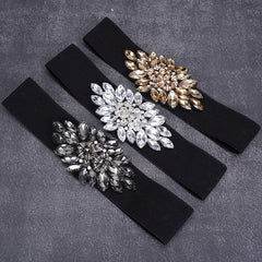Rhinestone Elastic Band Vintage Waist Belt