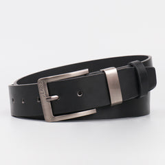 Men's Square Alloy Needle Buckle PU Belt