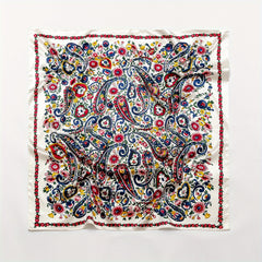 Colorful Paisley Print Bandana Silk Scarf Hair Accessories