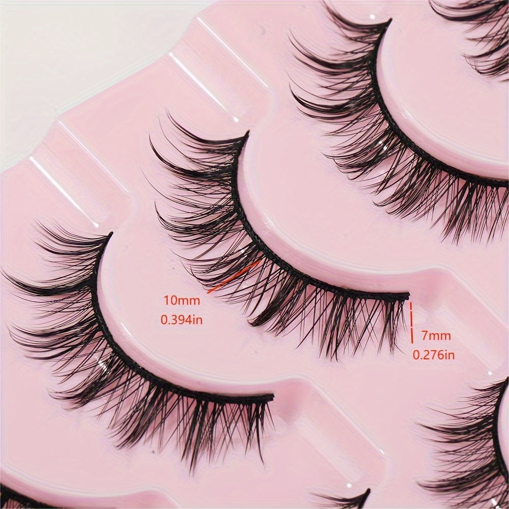 7 Pairs Manga Lashes Natural 3D Volume Wispy Anime Eyelashes Pack EYDEVRO