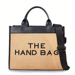 Straw Woven Beach Tote Large Shoulder Bag Casual Handbag