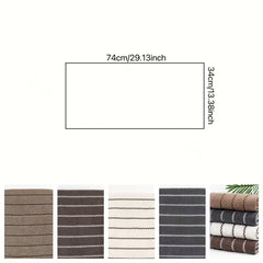 Wavy Striped Pattern Hand Towel Coral Fleece Soft Face Towel