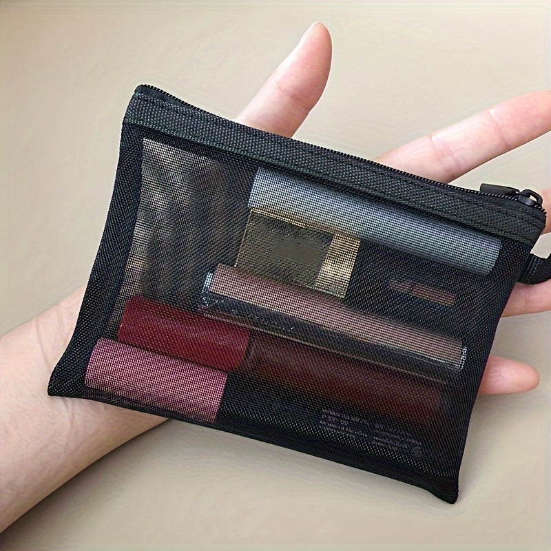 Portable Mesh Storage Bag for Makeup and Sanitary Napkins