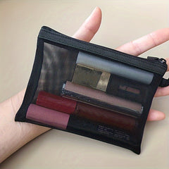 Portable Mesh Storage Bag for Makeup and Sanitary Napkins