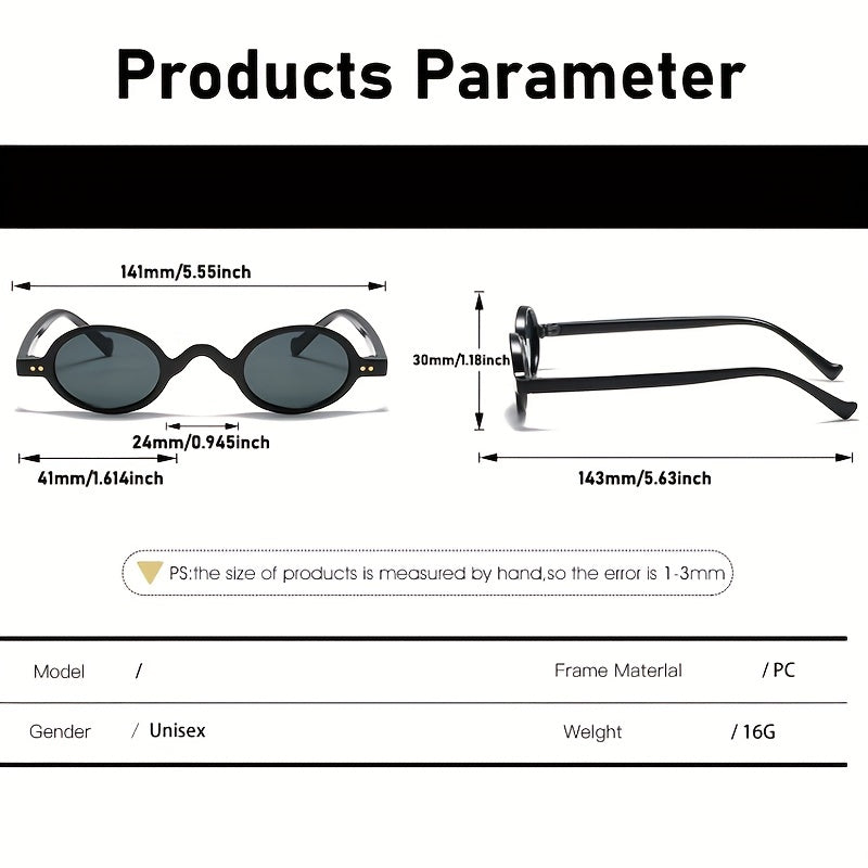 Retro Round Sunglasses Rivet UV400 Sun Shades