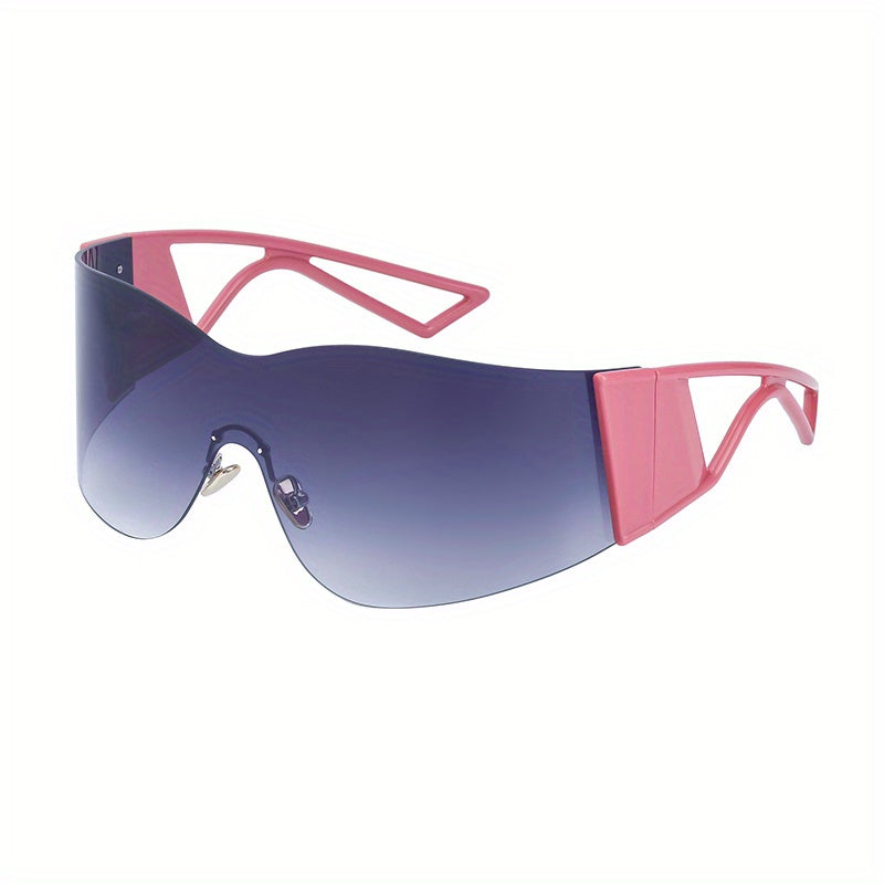 Men's Frameless Sunglasses Windproof Y2K Sports Glasses
