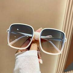 Large Square Sunglasses UV400 Sun Shades Glasses for Beach Vacation Travel