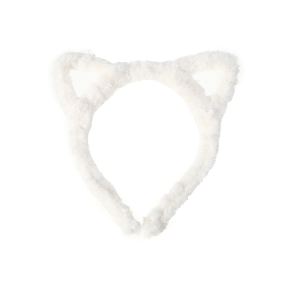 Plush Cat Ears Headband Winter Hair Hoop Makeup Bandana Hair Accessories