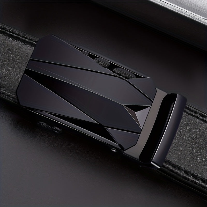 Men's Business Buckle Belt Automatic PU Leather Belt