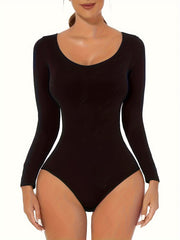 Long Sleeve Shaping Bodysuit Tummy Control Butt Lifting Slimming Body Shaper