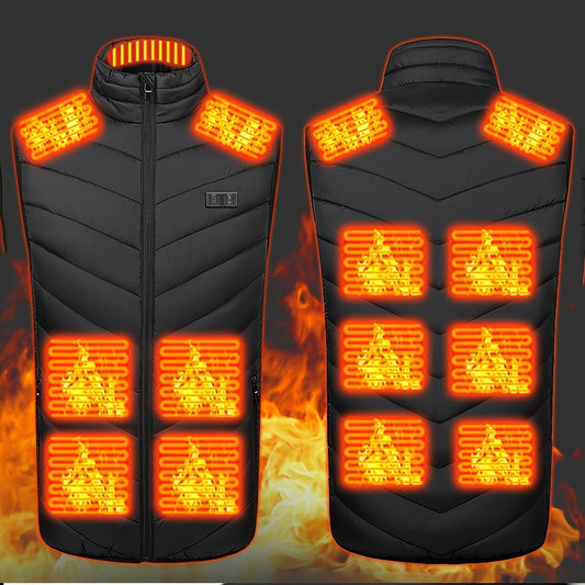 Men's 3 Heating Level Smart Heating Vest Stand Collar Warm Outdoor Vest