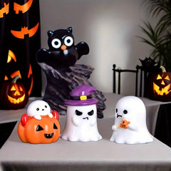 Set of 6 Halloween Ghost Figurines Classic Style Resin Crafts