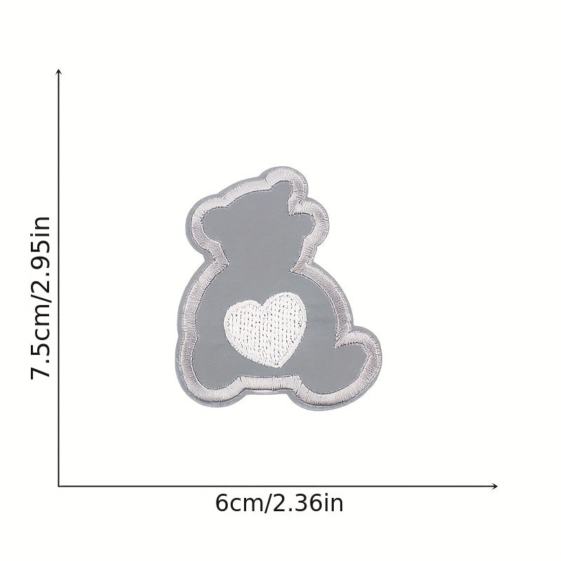 11pcs Night Effect Iron On Patches For Men Embroidered Applique Repair Patch