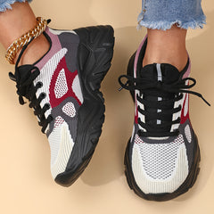 Breathable Flying Woven Running Shoes Lightweight Non Slip Sneakers