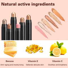 Creamy & Waterproof Eyeshadow Stick - Metallic Neutral and Brown Colors