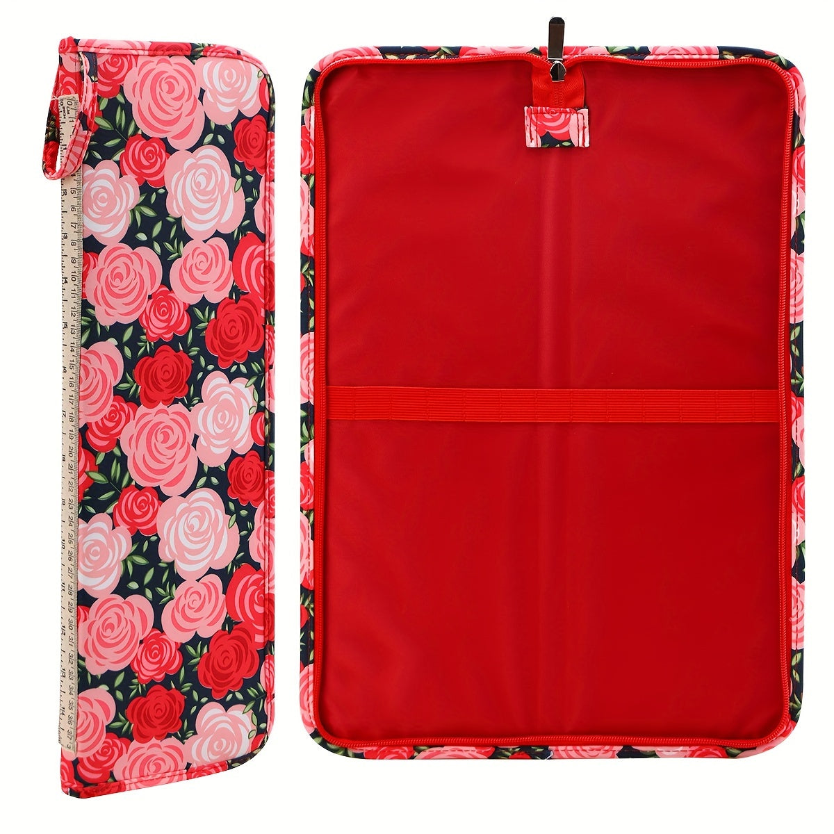 Knitting Needles Case Organizer Zipper Bag Travel Crochet Hooks Storage