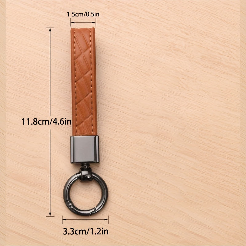 Car Key Chain Lanyard For Couples PU Leather Alloy Key Chain Ring
