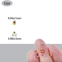 300pcs 2mm Metal Spacer Beads for DIY Bracelet Making
