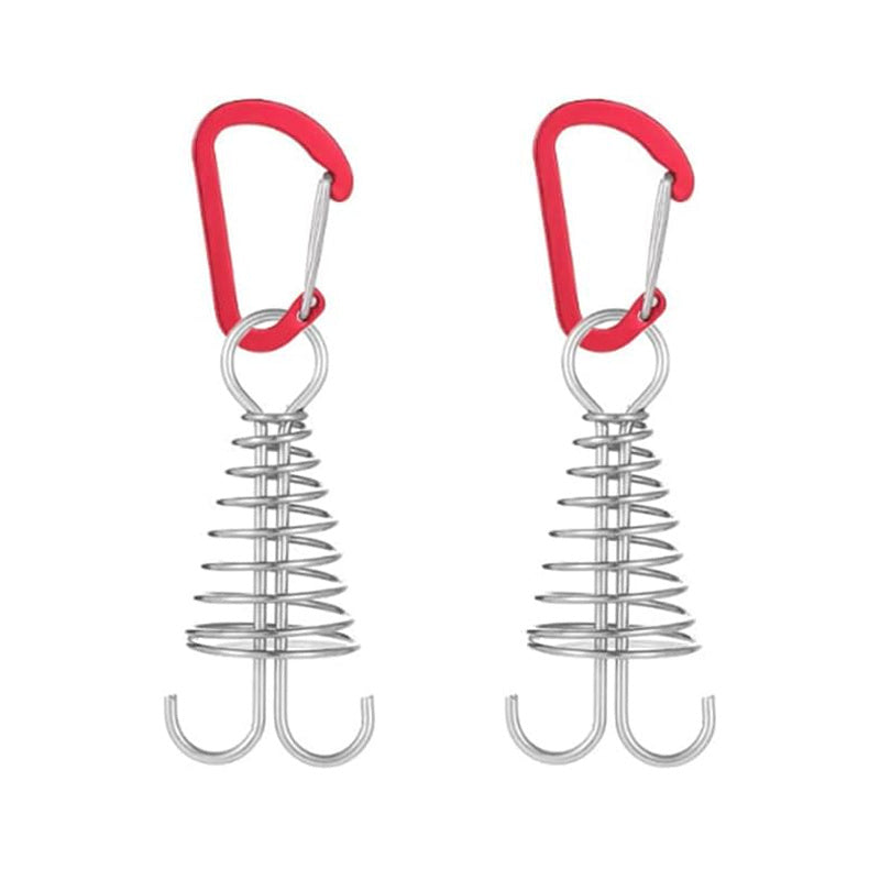 2pcs Adjustable Aluminum Tent Stakes with Spring Buckle