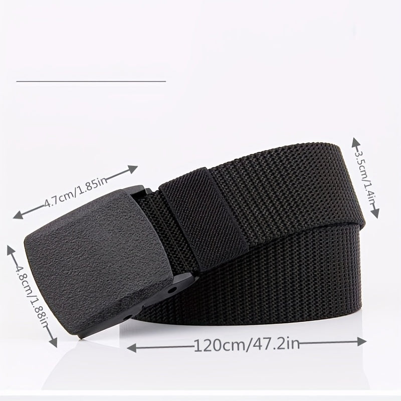 24Inch Men's Canvas Belt Outdoor Tactical Nylon Adjustable