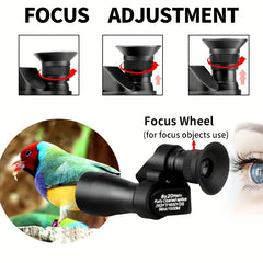 HD Mini Pocket Telescope Portable Aluminum Alloy Manual Focus