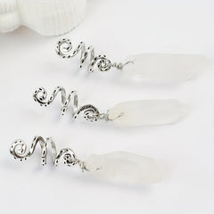 3pcs Gradient Stone Hair Ring Dreadlocks Braid Hippie Style Hair Accessories