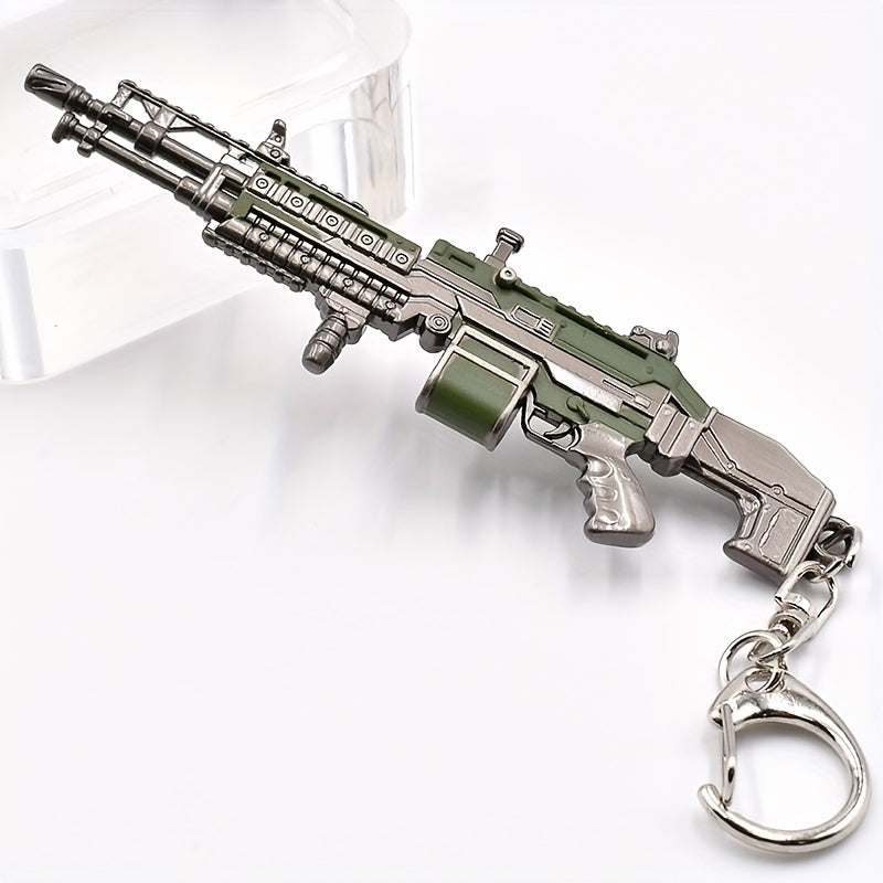 Mini Metal Keychain Pendant Standard Light Machine Gun Model Collectible