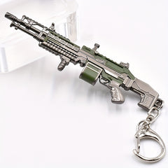 Mini Metal Keychain Pendant Standard Light Machine Gun Model Collectible
