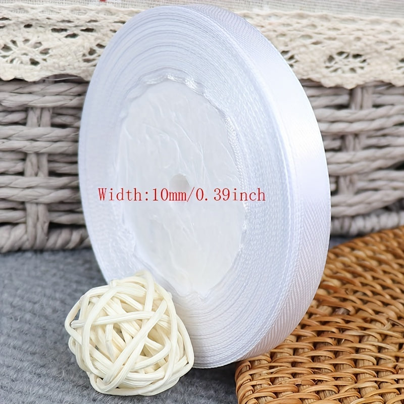 25 Yards 10mm Satin Ribbons Crafts Bow Gift Wrap Wedding Christmas Decor