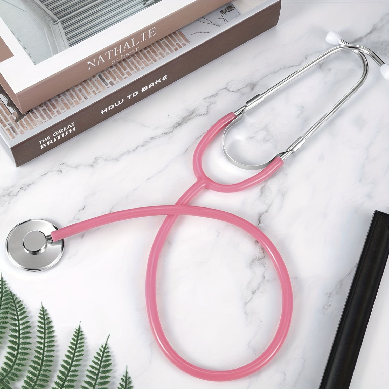 Stethoscope Toy Medical Simulator with Pink Accents