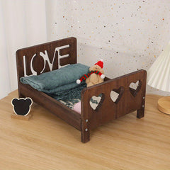 Newborn Photography Props Vintage Small Bed Studio Props Baby Wooden Full Moon