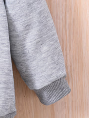 Baby Letter Print Outfit Sweatshirt Trousers Set - I'M TWO WHAT'S YOUR EXCUSE