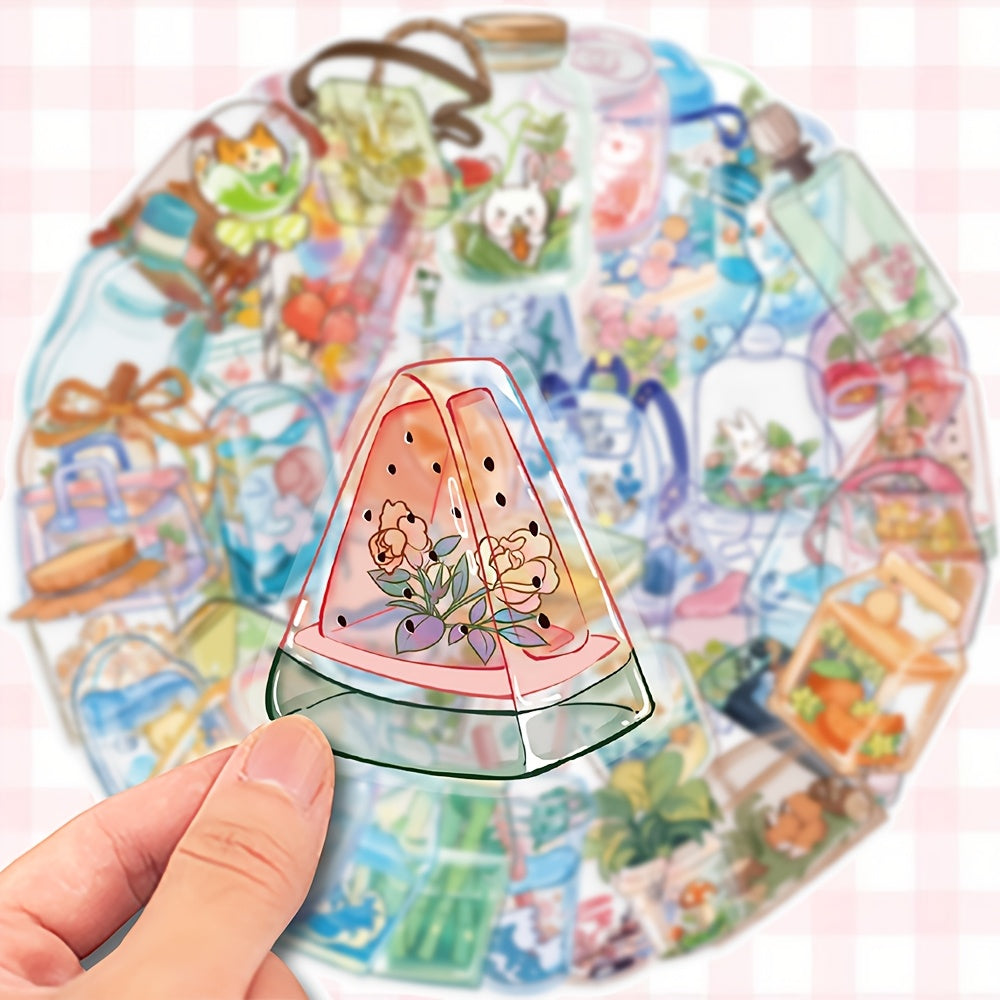 50pcs Transparent Graffiti Stickers for Laptops Guitars Notebooks