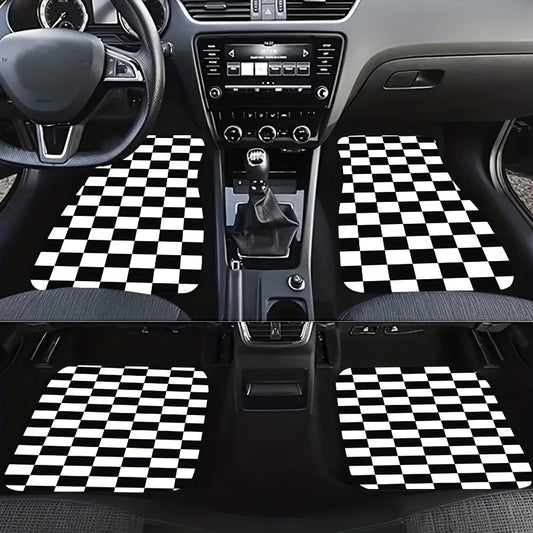 Checkerboard Car Foot Pad Cover - Upgrade Your Interior Style